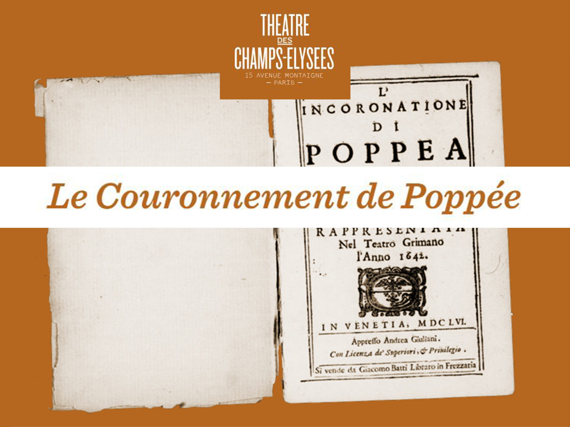 Le Couronnement de Poppée Théâtre des ChampsÉlysées (2020) (Production Paris, france