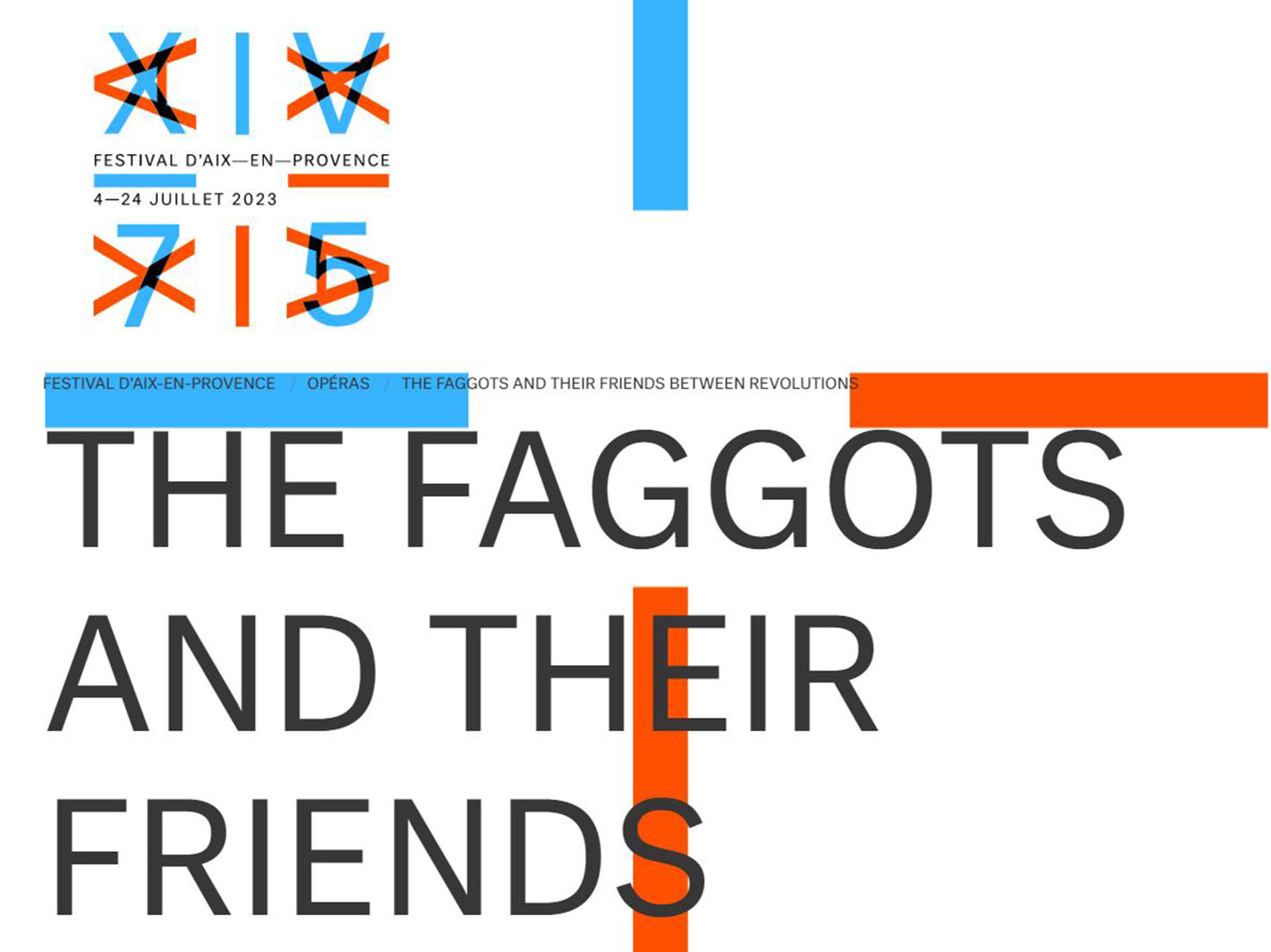 The Faggots and Their Friends Between Revolutions AixenProvence