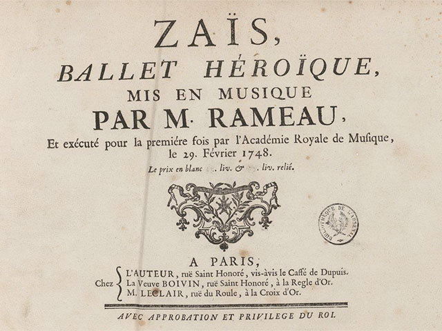 Zaïs (Work JeanPhilippe Rameau/Louis de Cahusac) Opera Online