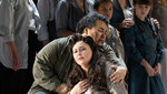 Amartuvshin Enkhbat as Nabucco and Liudmyla Monastyrska as Abigaille in Nabucco ©2021 ROH. Photograph by Bill Cooper