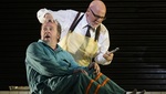 CHRISTIAN GERHAHER (Wozzeck), BRINDLEY SHERRATT (Doctor), Wozzeck ROH 2023 © Tristram Kenton