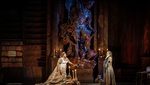 Angel Blue (Tosca) and Ludovic Tézier (Scarpia) Tosca © ROH 2024. Photo Marc Brenner