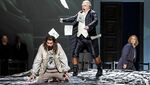 Eric Cutler as Florestan and Jochen Schmeckenbecher as Don Pizarro in Tobias Kratzer's production of Beethoven's Fidelio, The Royal Opera ©2024 Tristram Kenton