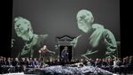 Peter Rose as Rocco and Jennifer Davis as Fidelio in Tobias Kratzer's production of Beethoven's Fidelio, The Royal Opera ©2024 Tristram Kenton