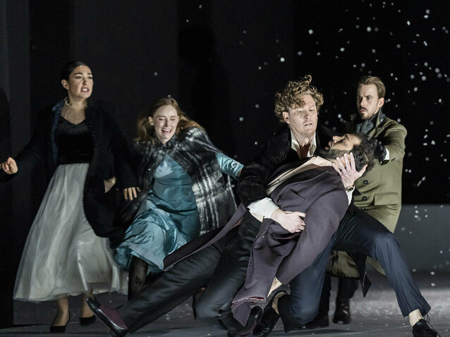 Gordon Bintner (Eugene Onegin) and Liparit Avetisyan (Lensky) Eugene Onegin (c) Tristram Kenton