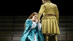 Rachel Willis-Sørensen as Leonora and Aleksei Isaev as Count di Luna in Adele Thomas's production of Verdi's Il Trovatore, The Royal Opera ©2025 Camilla Greenwell