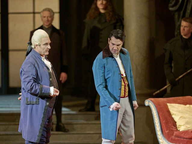 Jonathan Tetelman (Cavaradossi), Ludovic Tézier (Scarpia) © Wiener Staatsoper / Michael Pöhn
