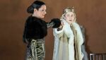 Mireille Asselin as Arianna and Keri Fuge as Anastasio in Giustino ©2025 Marc Brenner