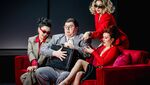 Jingwen Cai as Olga, Sam Hird as Krumpelblatt, Ellen Pearson as Irina and Madeline Robinson as Masha in Four Sisters, The Royal Opera ©2026 Mark Senior