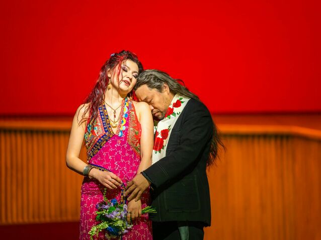Aigul Akhmetshina as Dalila and SeokJong Baek as Samson © 2026 Mihaela Bodlovic